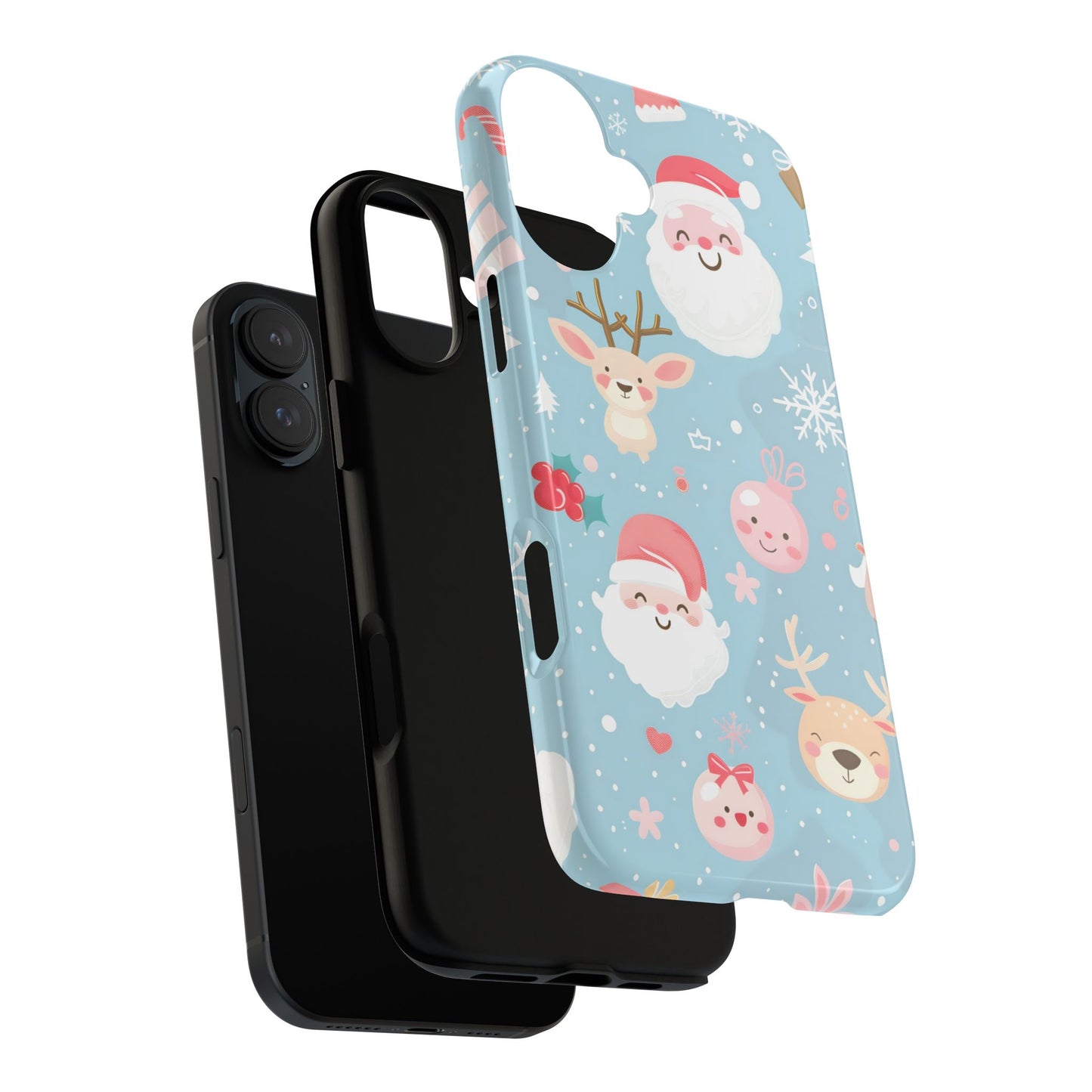 Pastel Santa Joy – Tough Glossy iPhone Case