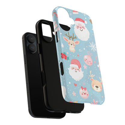 Pastel Santa Joy – Tough Glossy iPhone Case