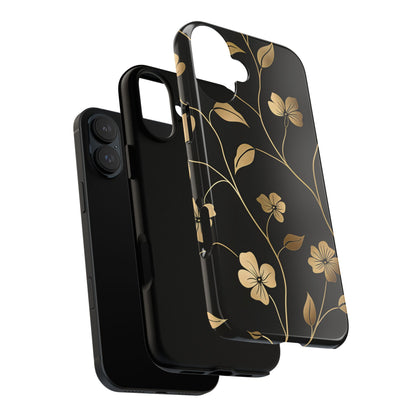 Golden Elegance – Tough Glossy iPhone Case