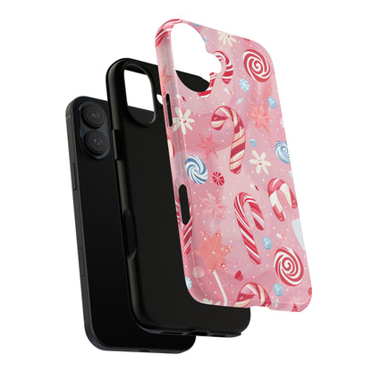 Candy Cane Swirl – Tough Glossy iPhone Case