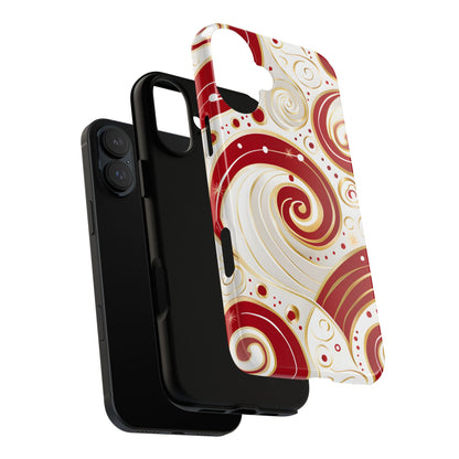 Golden Candy Swirl – Tough Glossy iPhone Case