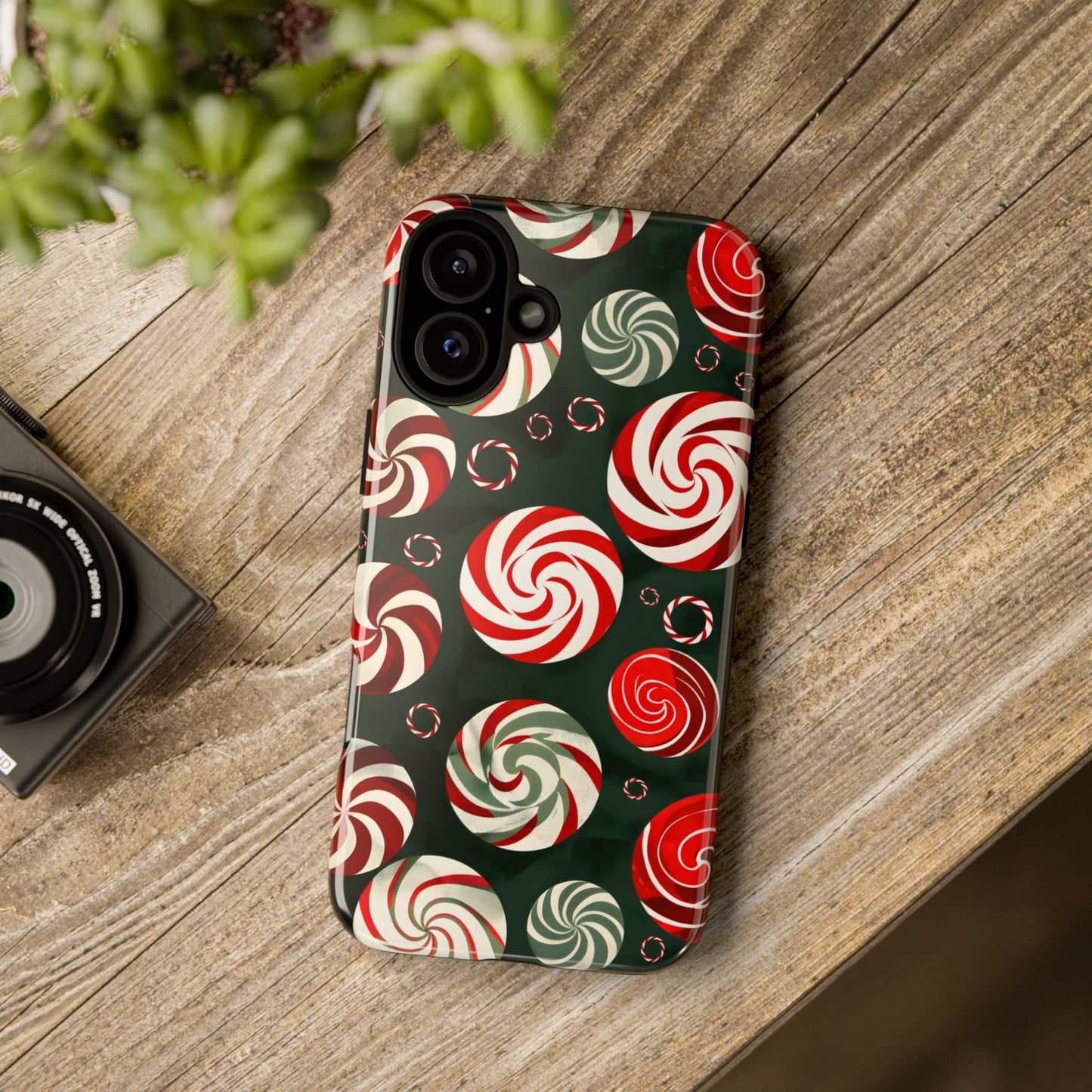 Peppermint Swirl Burst – Tough Glossy iPhone Case