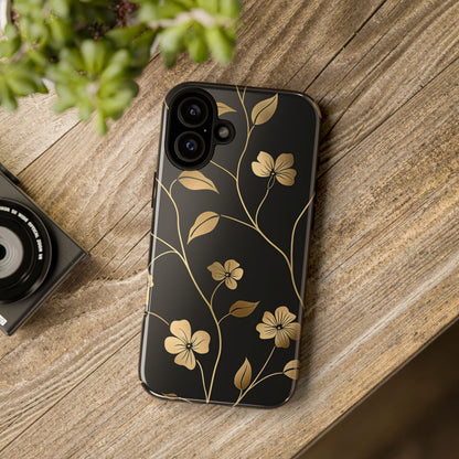 Golden Elegance – Tough Glossy iPhone Case