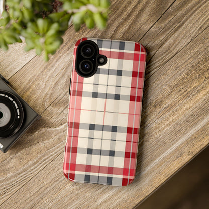 Winter Tartan Classic – Tough Glossy iPhone Case