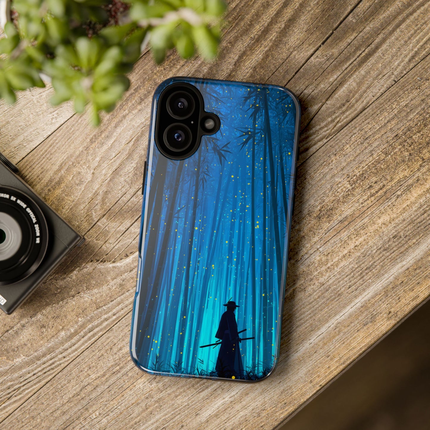 Shadowed Bamboo Sentinel – Tough Glossy iPhone Case
