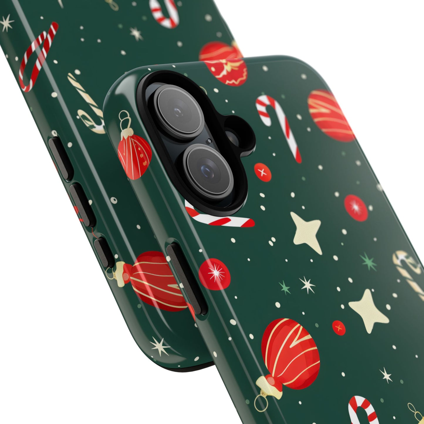Festive Ornament Scatter – Tough Glossy iPhone Case