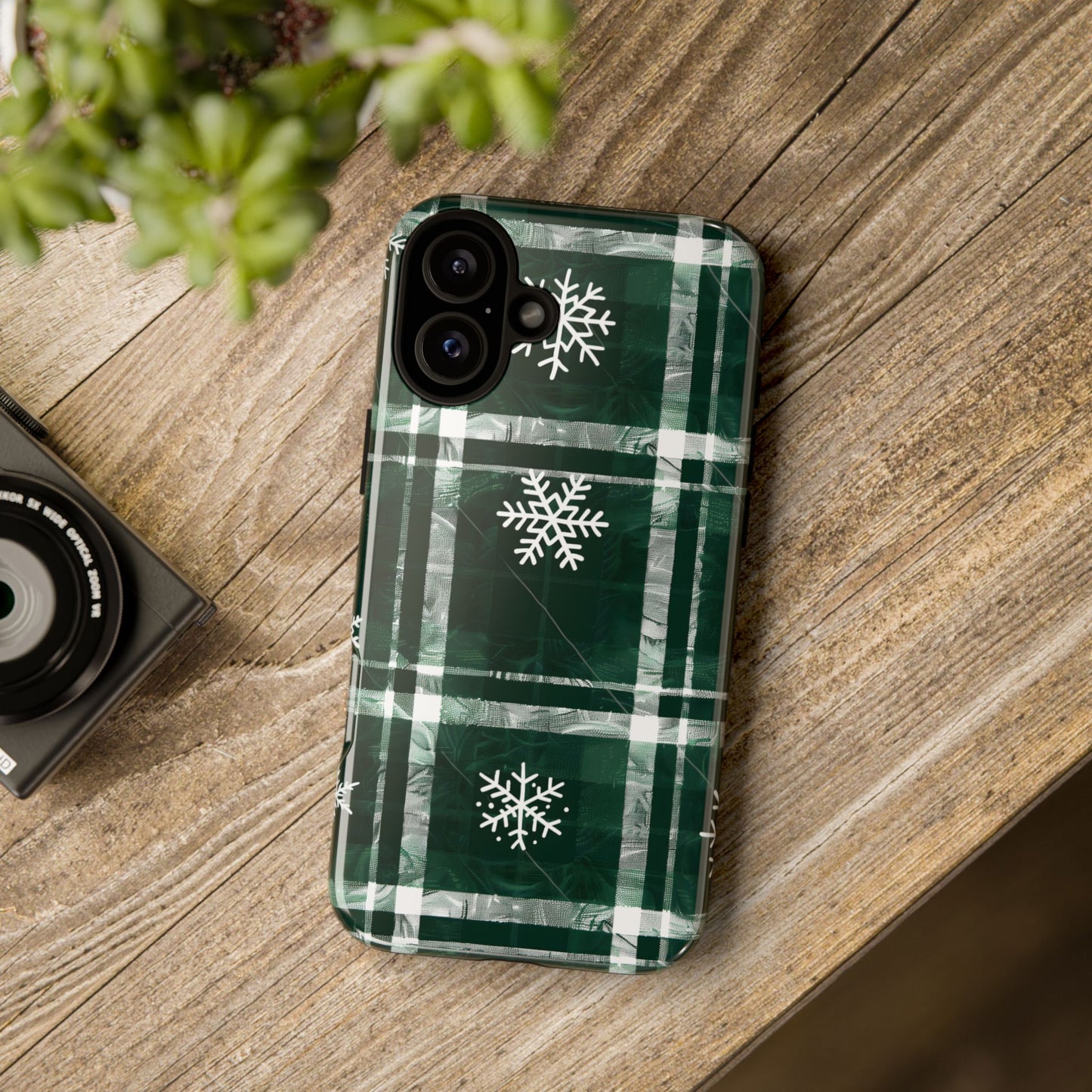Frosted Tartan – Tough Glossy iPhone Case
