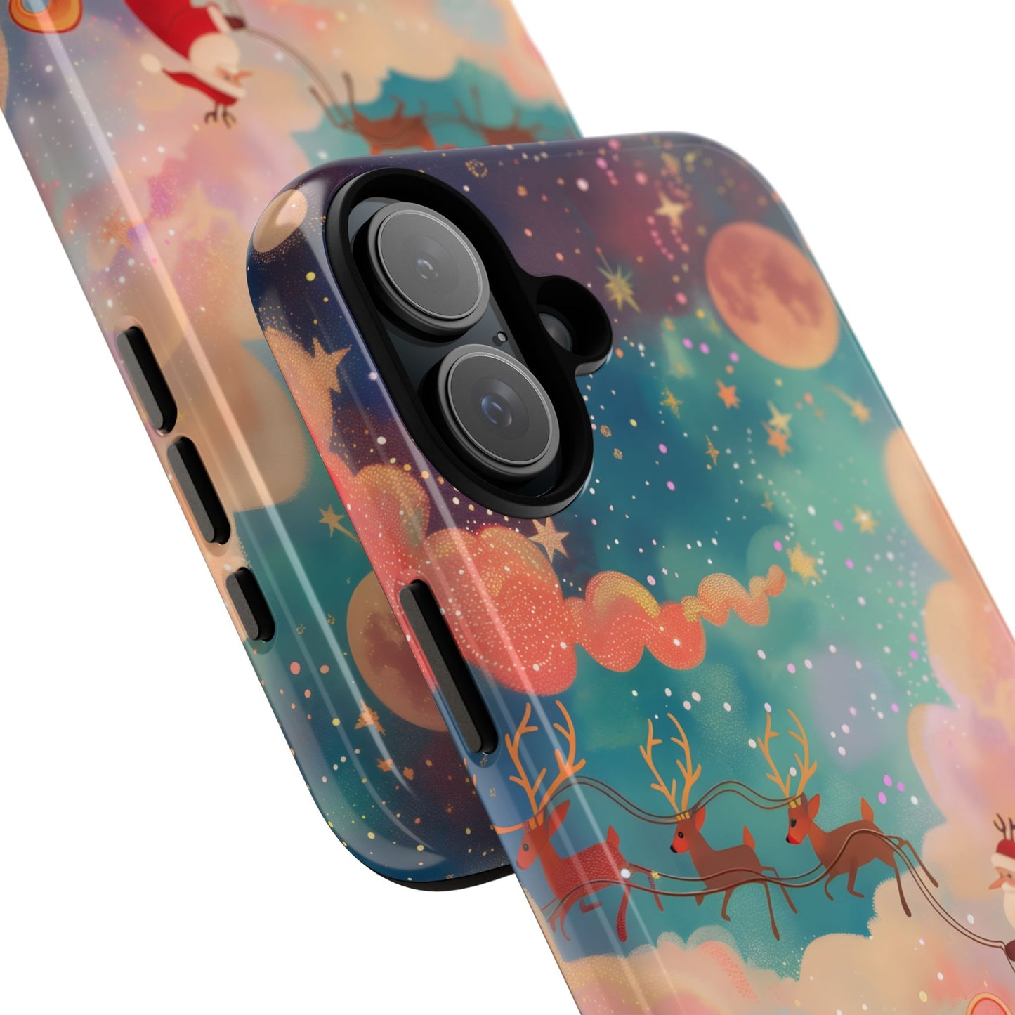Starlit Santa Sky – Tough Glossy iPhone Case