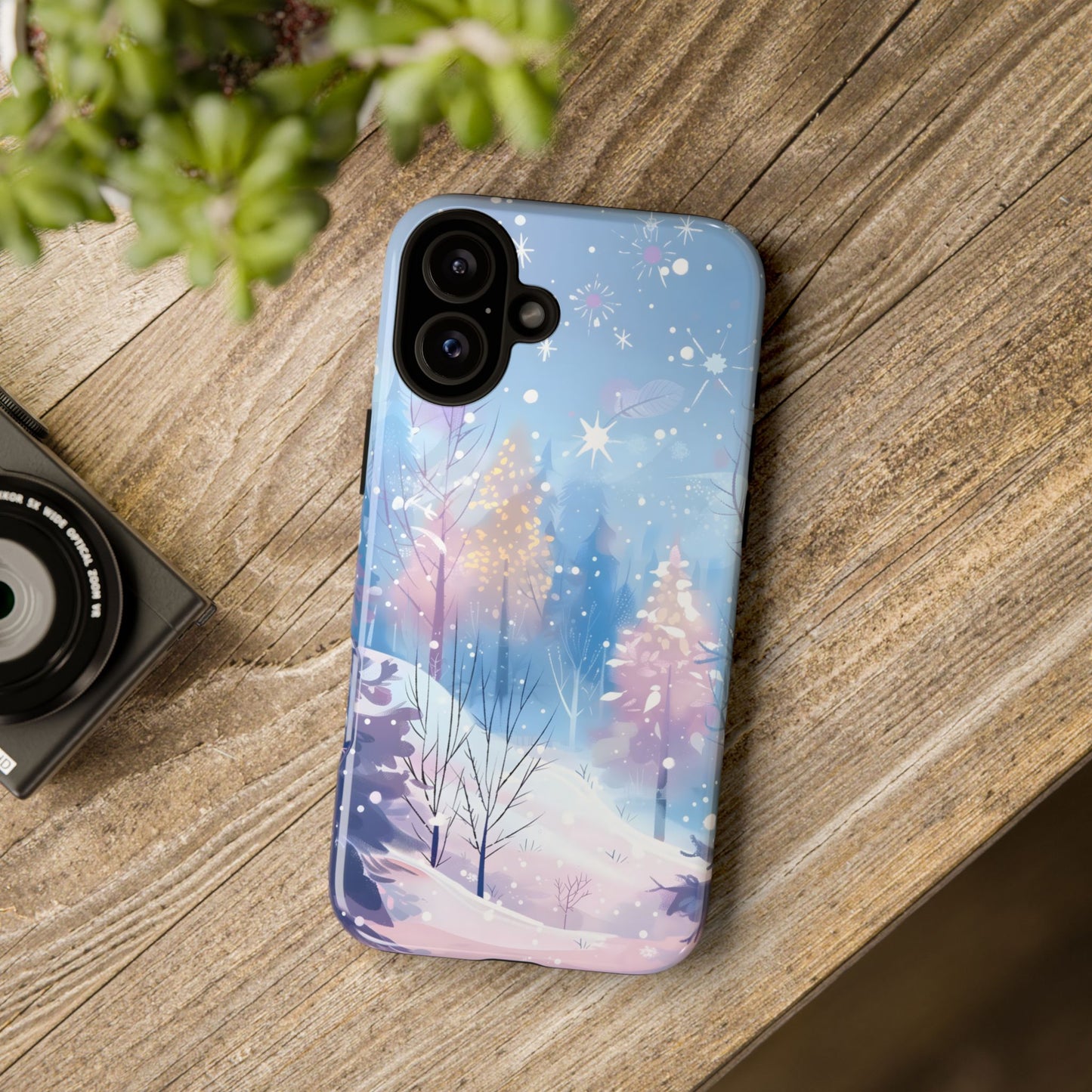 Frosted Winter Forest – Tough Glossy iPhone Case