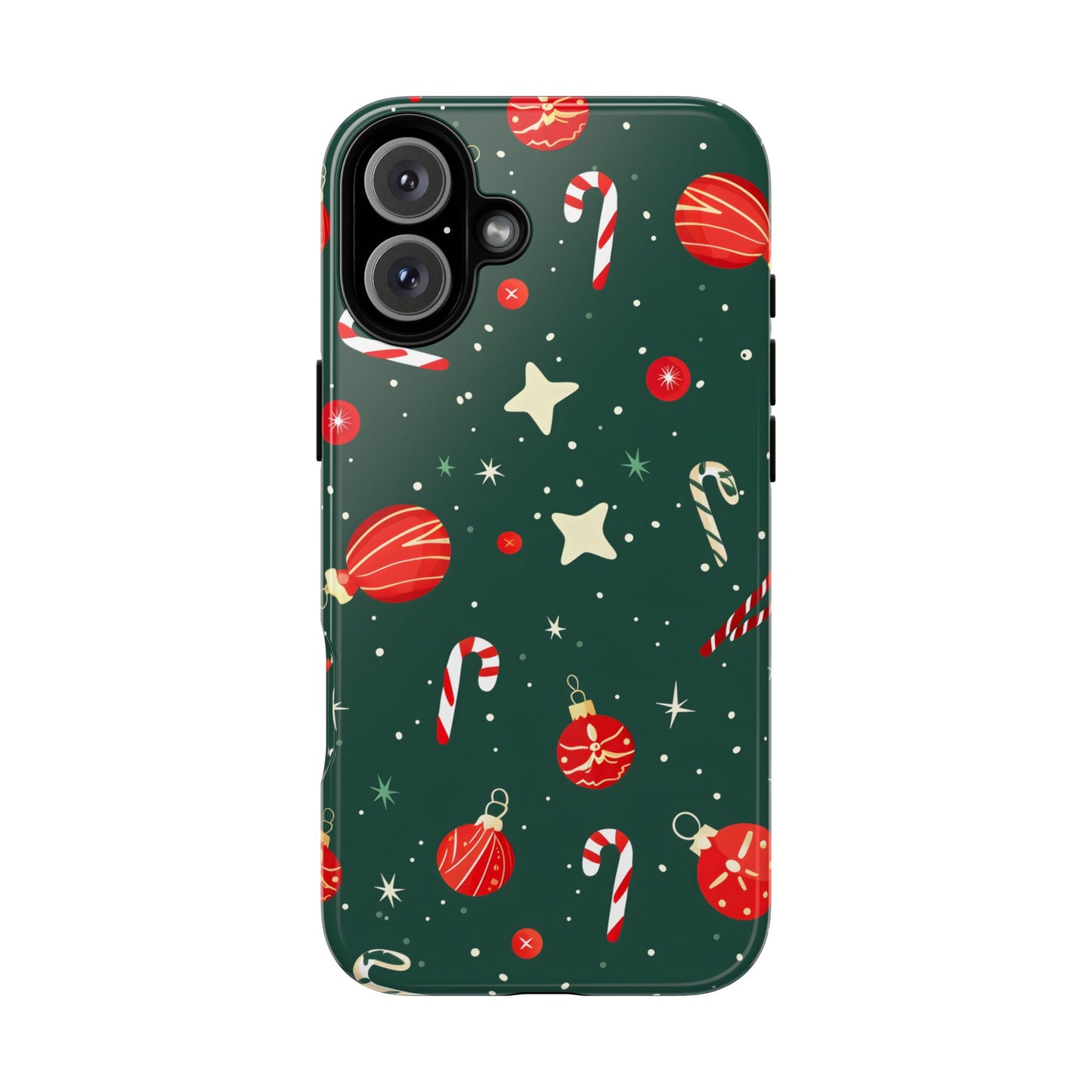 Festive Ornament Scatter – Tough Glossy iPhone Case