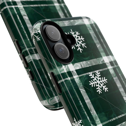 Frosted Tartan – Tough Glossy iPhone Case
