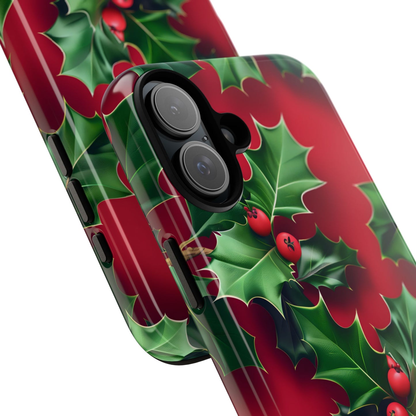 Holly Berry Bloom – Tough Glossy iPhone Case