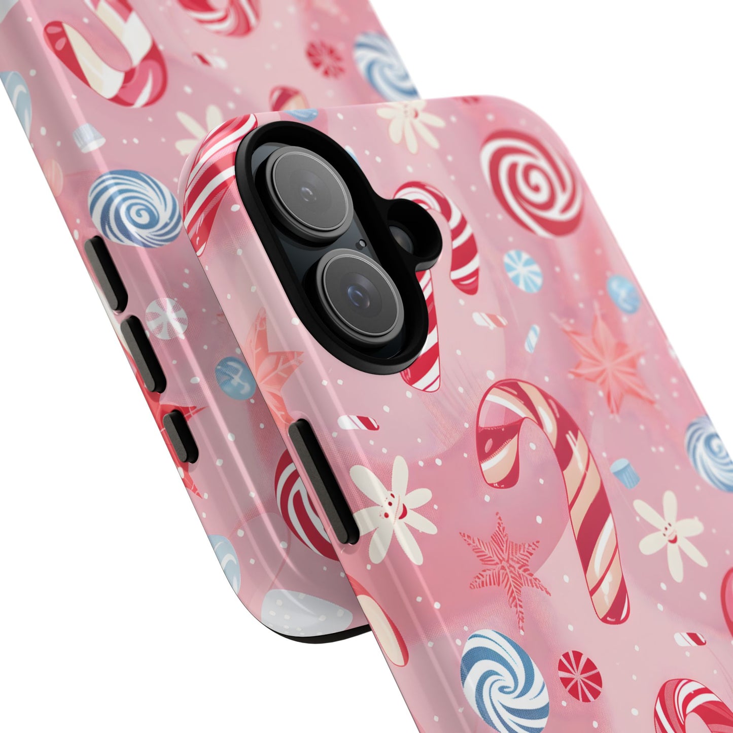 Candy Cane Swirl – Tough Glossy iPhone Case