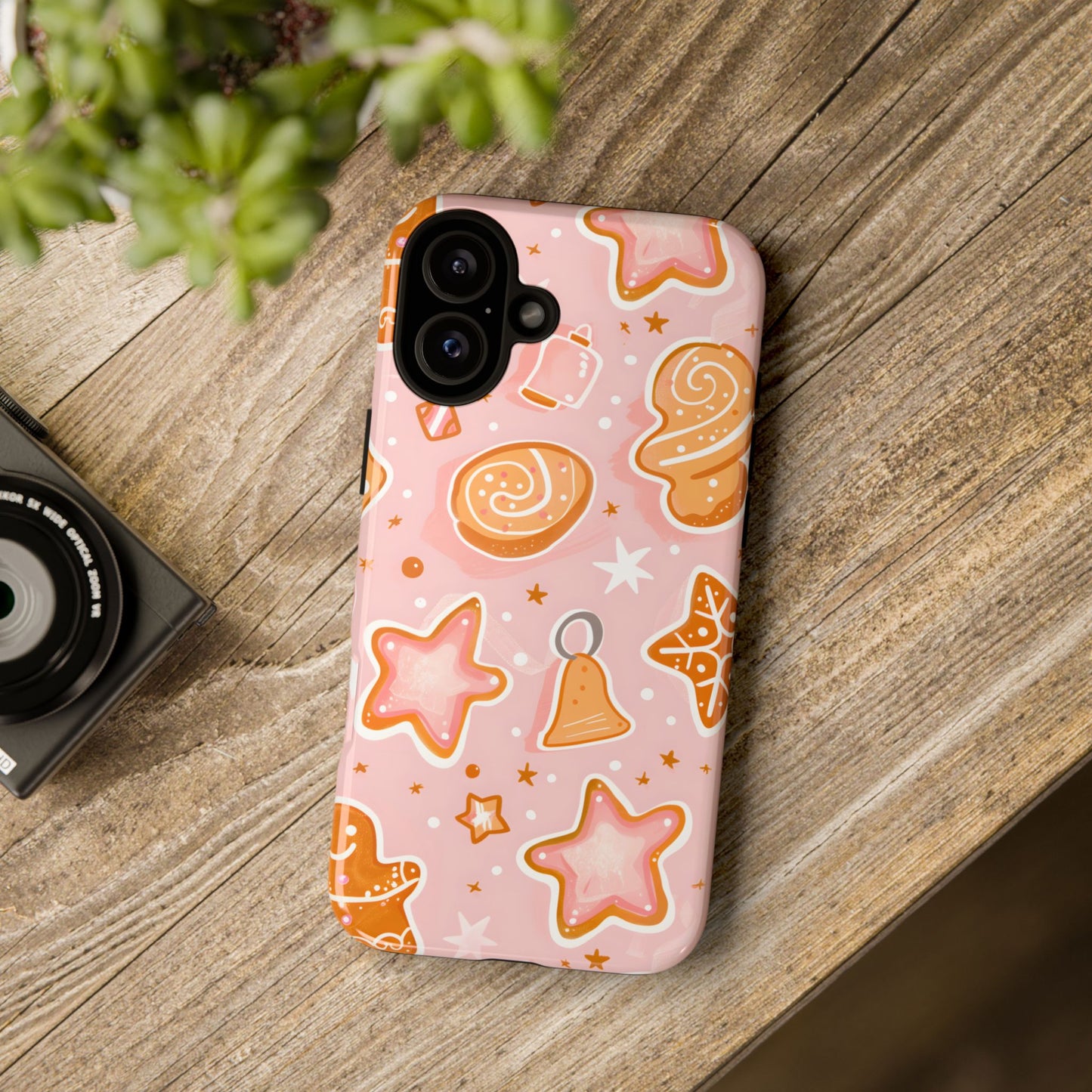 Gingerbread Sweet Stars – Tough Glossy iPhone Case