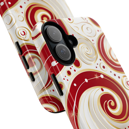 Golden Candy Swirl – Tough Glossy iPhone Case