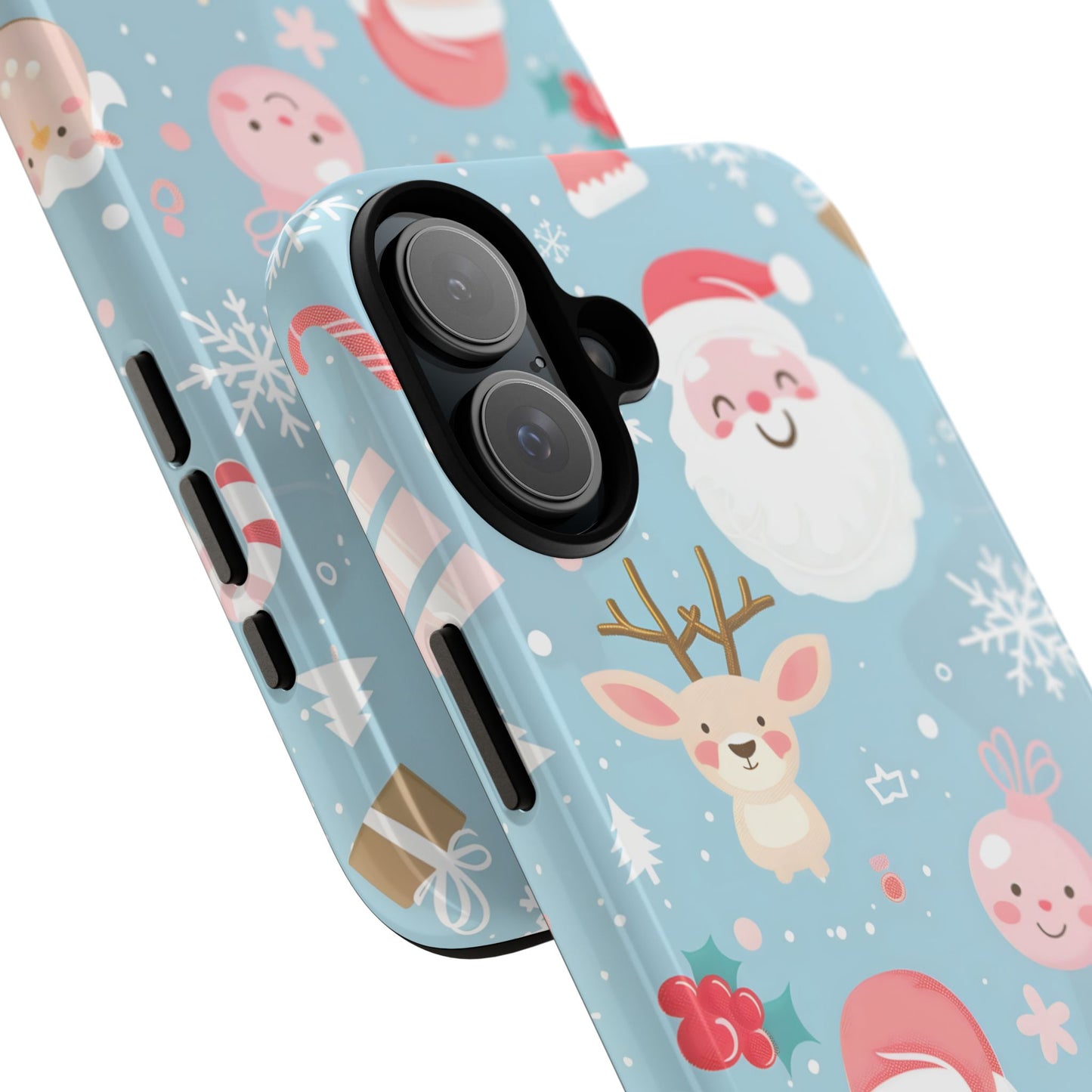 Pastel Santa Joy – Tough Glossy iPhone Case