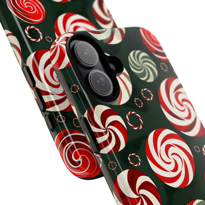 Peppermint Swirl Burst – Tough Glossy iPhone Case