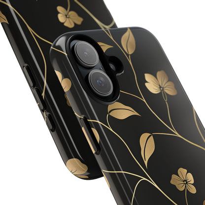 Golden Elegance – Tough Glossy iPhone Case