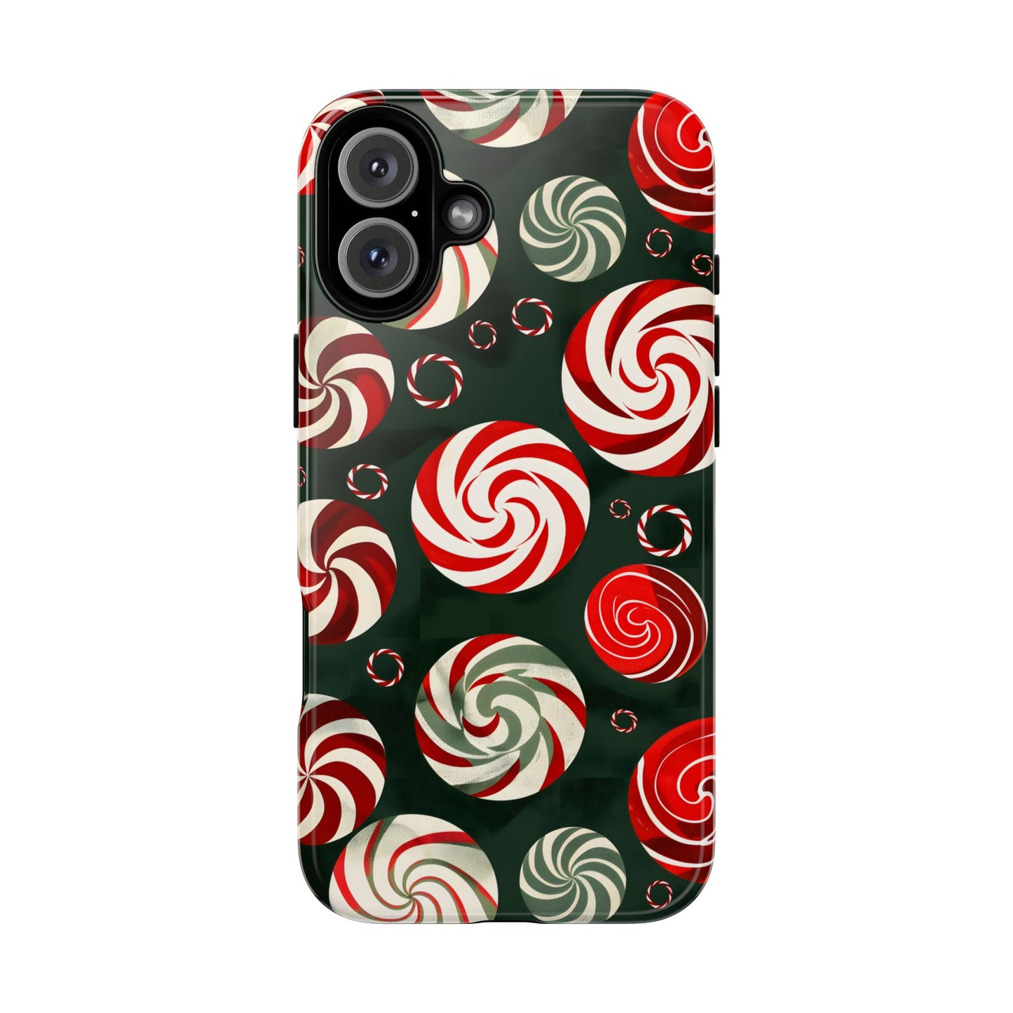 Peppermint Swirl Burst – Tough Glossy iPhone Case