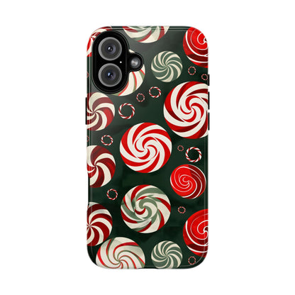 Peppermint Swirl Burst – Tough Glossy iPhone Case