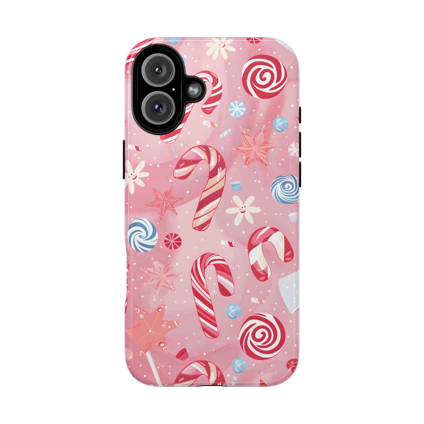 Candy Cane Swirl – Tough Glossy iPhone Case