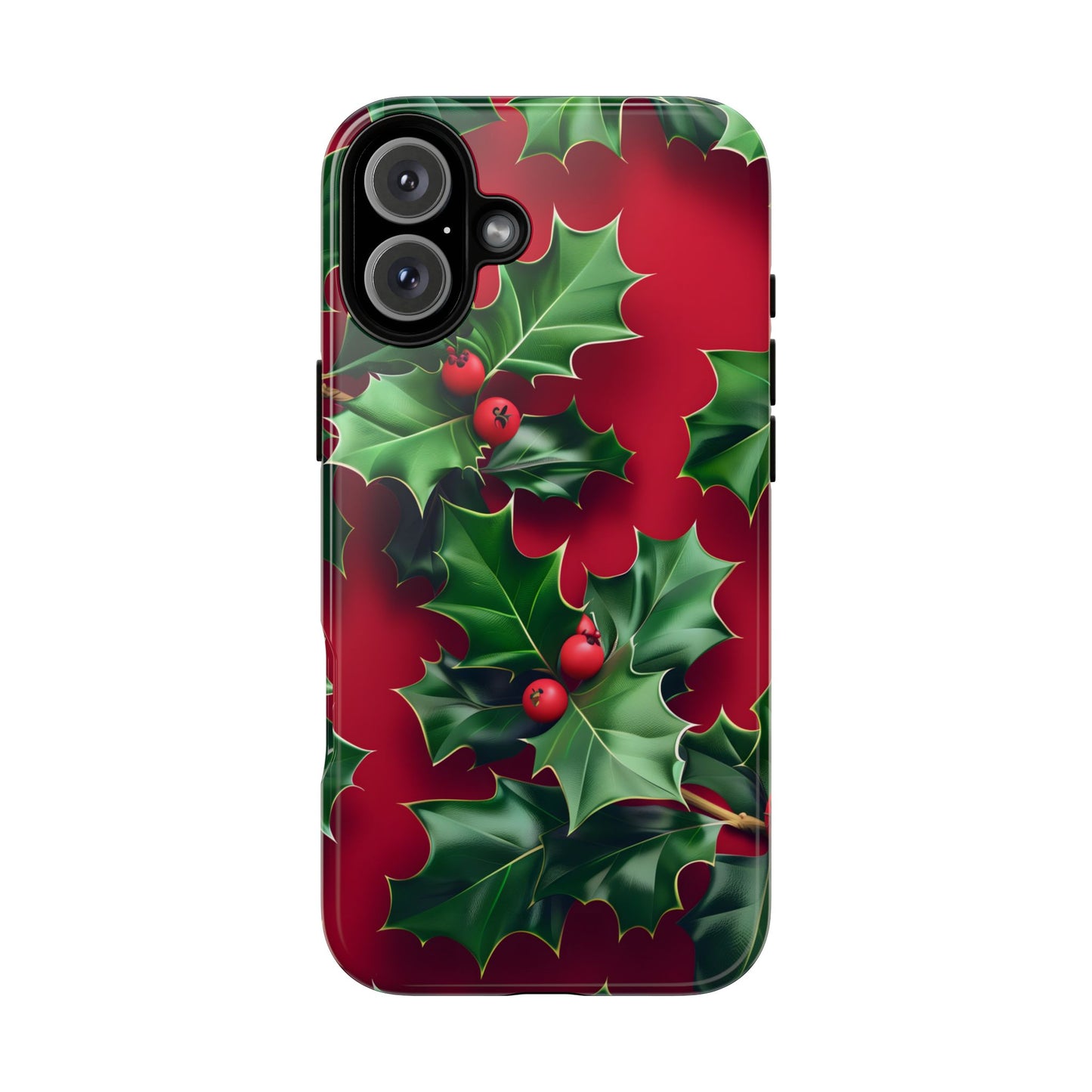 Holly Berry Bloom – Tough Glossy iPhone Case
