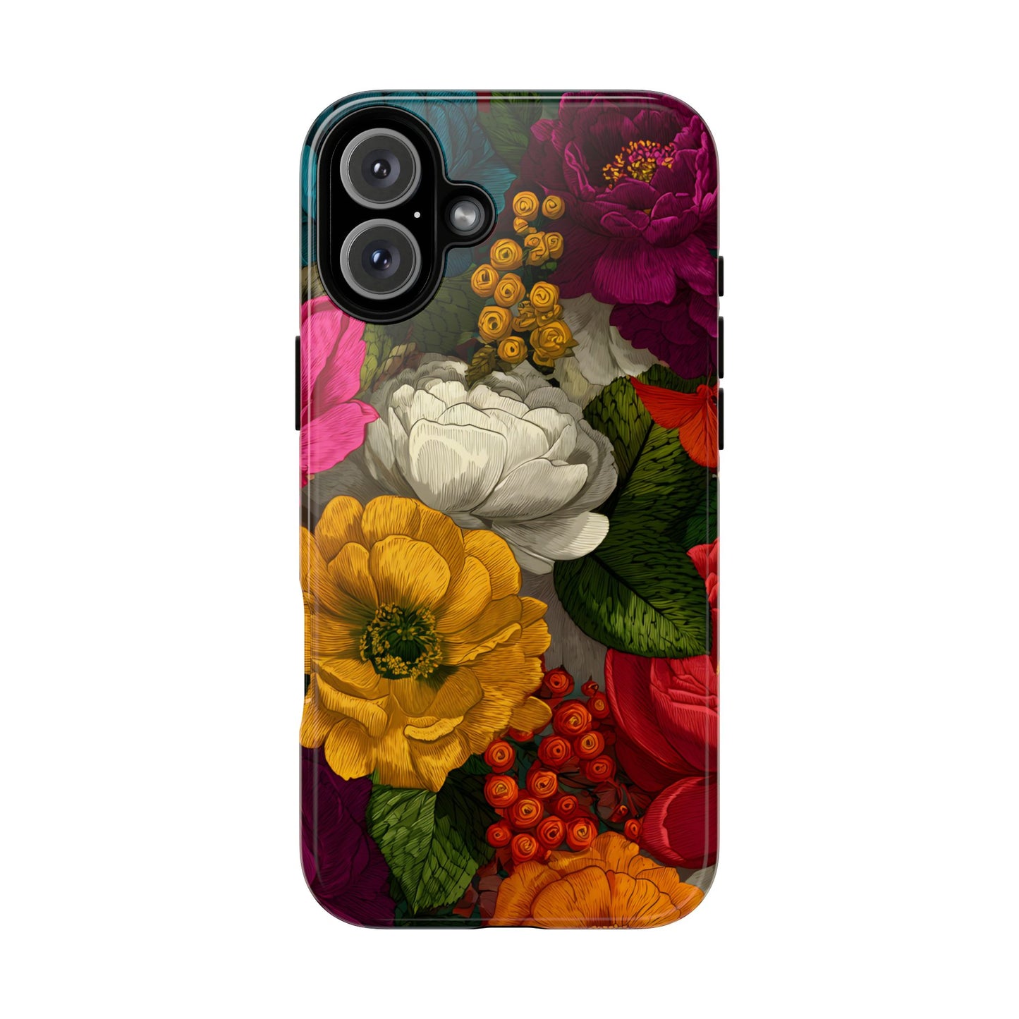 Midnight Bloom – Tough Glossy iPhone Case