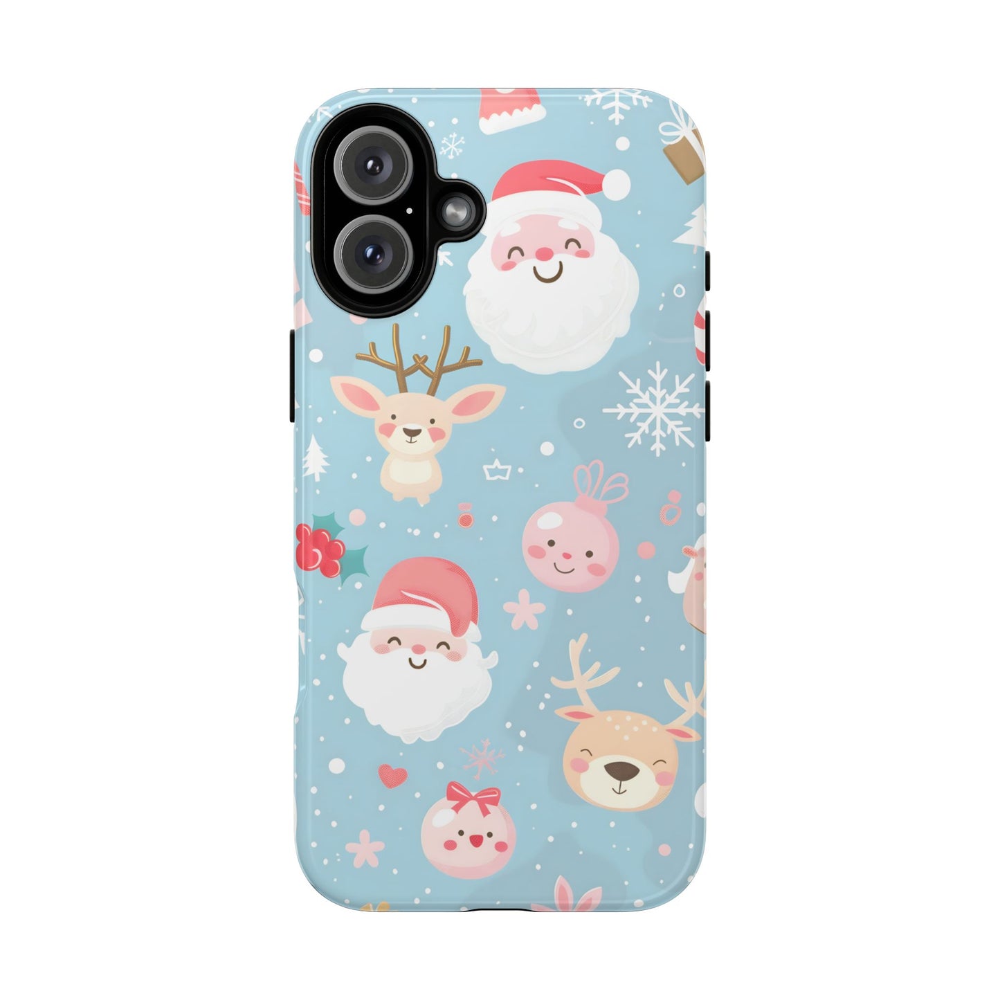 Pastel Santa Joy – Tough Glossy iPhone Case