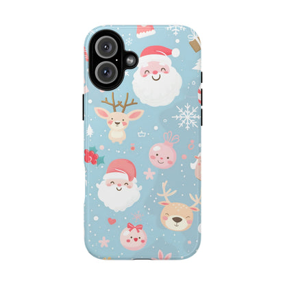 Pastel Santa Joy – Tough Glossy iPhone Case