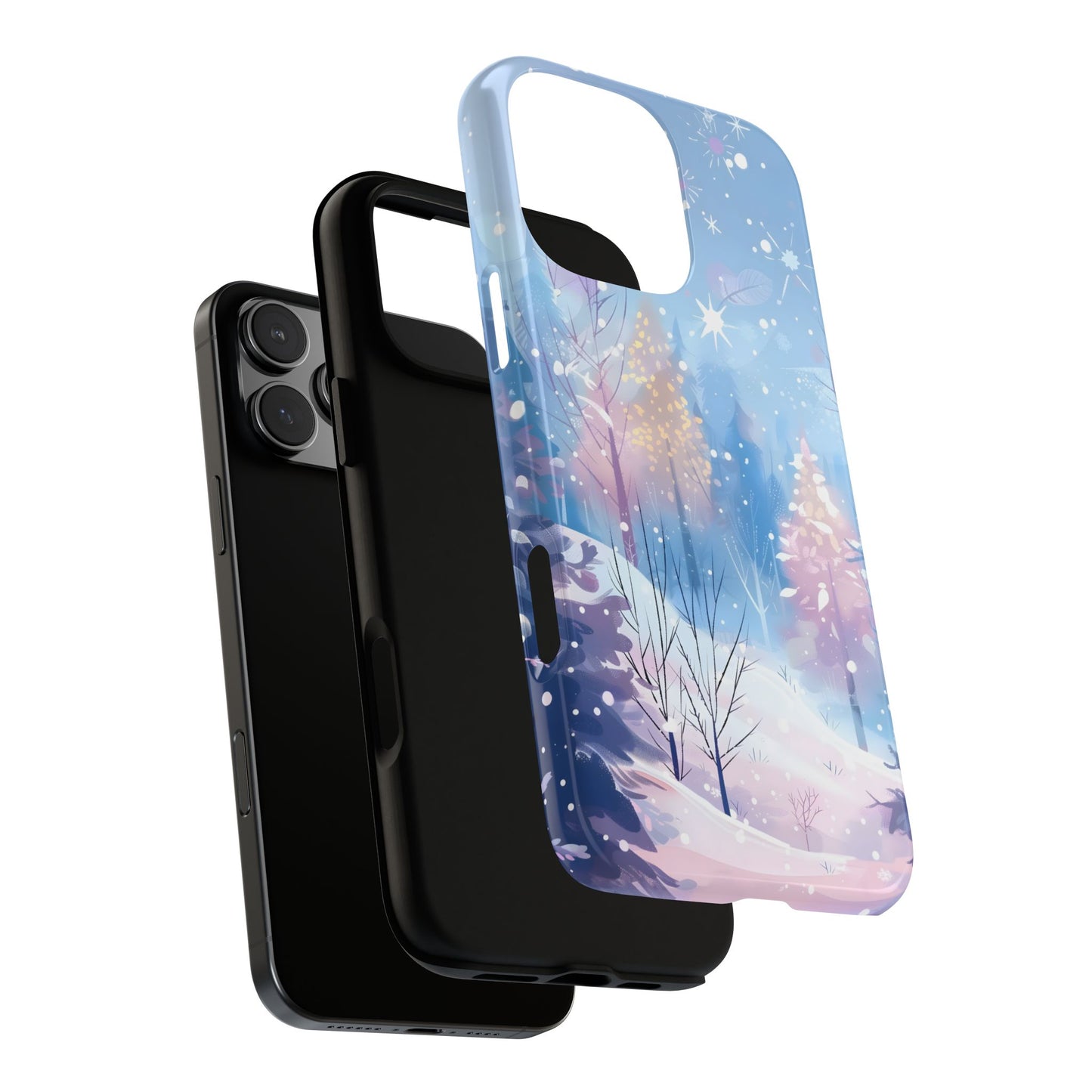 Frosted Winter Forest – Tough Glossy iPhone Case