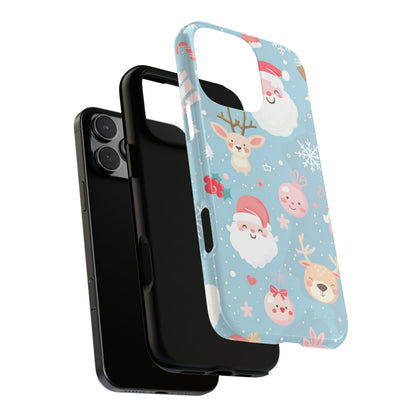 Pastel Santa Joy – Tough Glossy iPhone Case