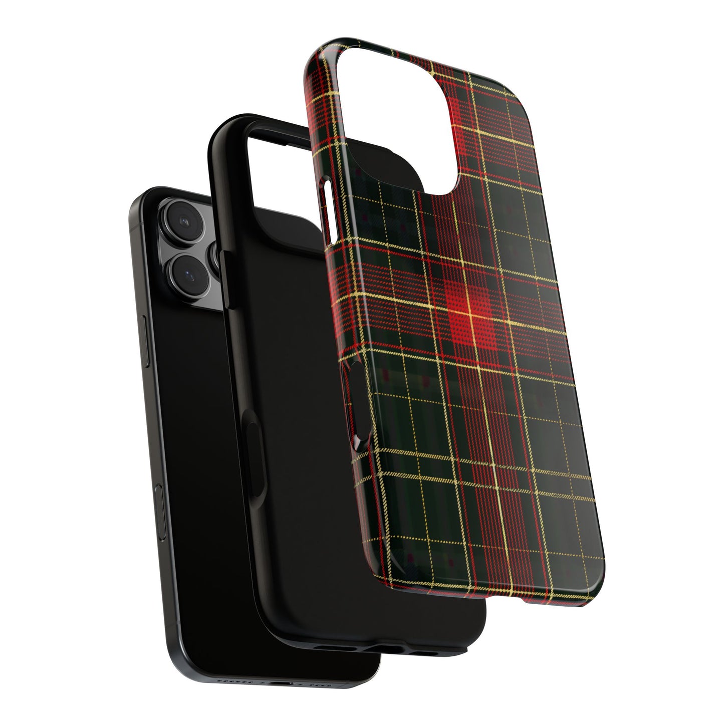 Classic Christmas Tartan – Tough Glossy iPhone Case