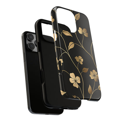Golden Elegance – Tough Glossy iPhone Case