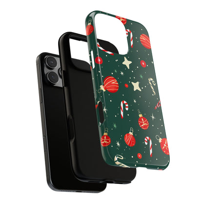 Festive Ornament Scatter – Tough Glossy iPhone Case