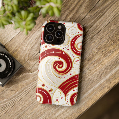 Golden Candy Swirl – Tough Glossy iPhone Case