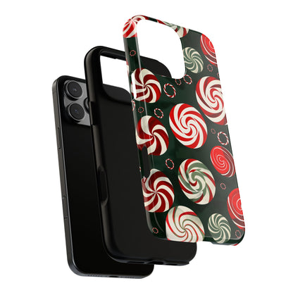 Peppermint Swirl Burst – Tough Glossy iPhone Case
