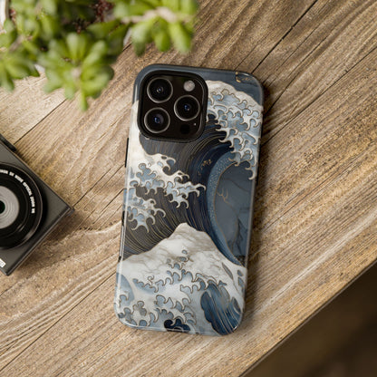 Golden Wave – Tough Glossy iPhone Case