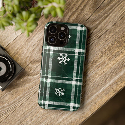 Frosted Tartan – Tough Glossy iPhone Case