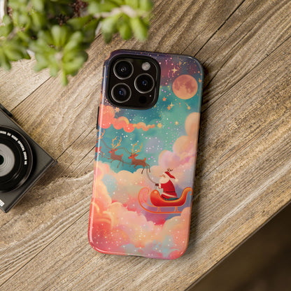Starlit Santa Sky – Tough Glossy iPhone Case