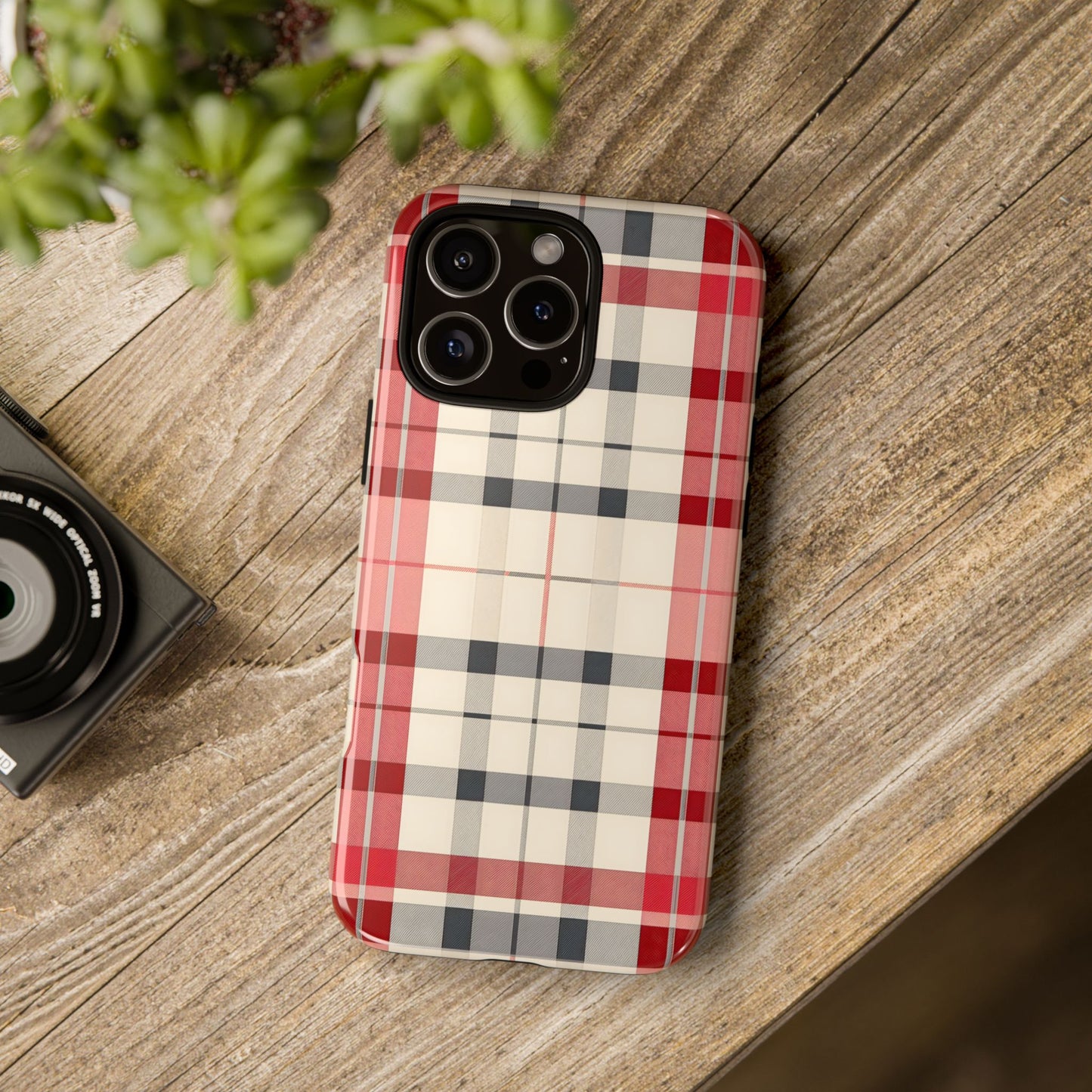 Winter Tartan Classic – Tough Glossy iPhone Case