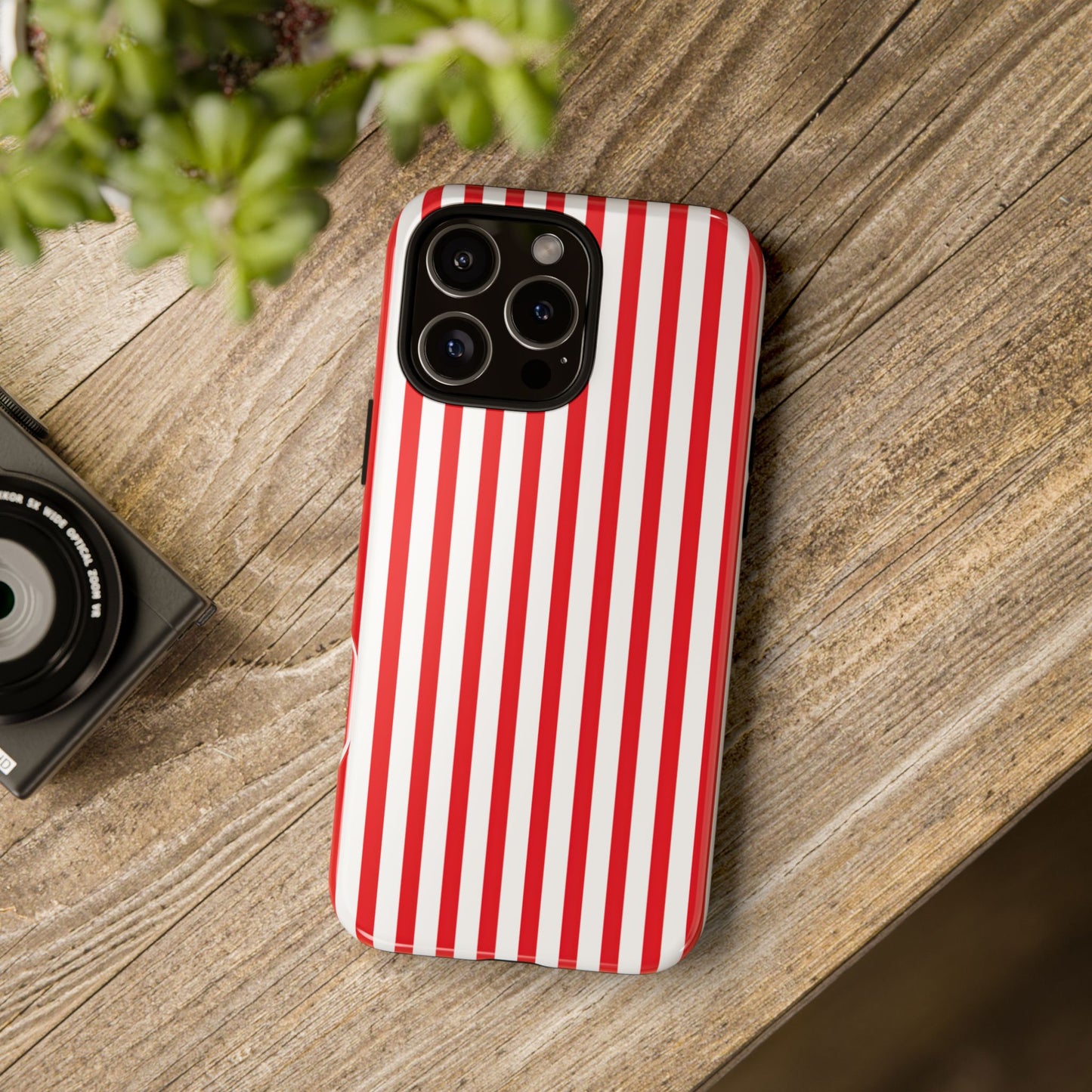 Candy Cane Stripes – Tough Glossy iPhone Case