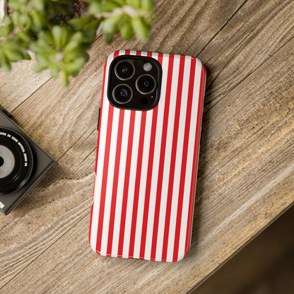 Candy Cane Stripes – Tough Glossy iPhone Case