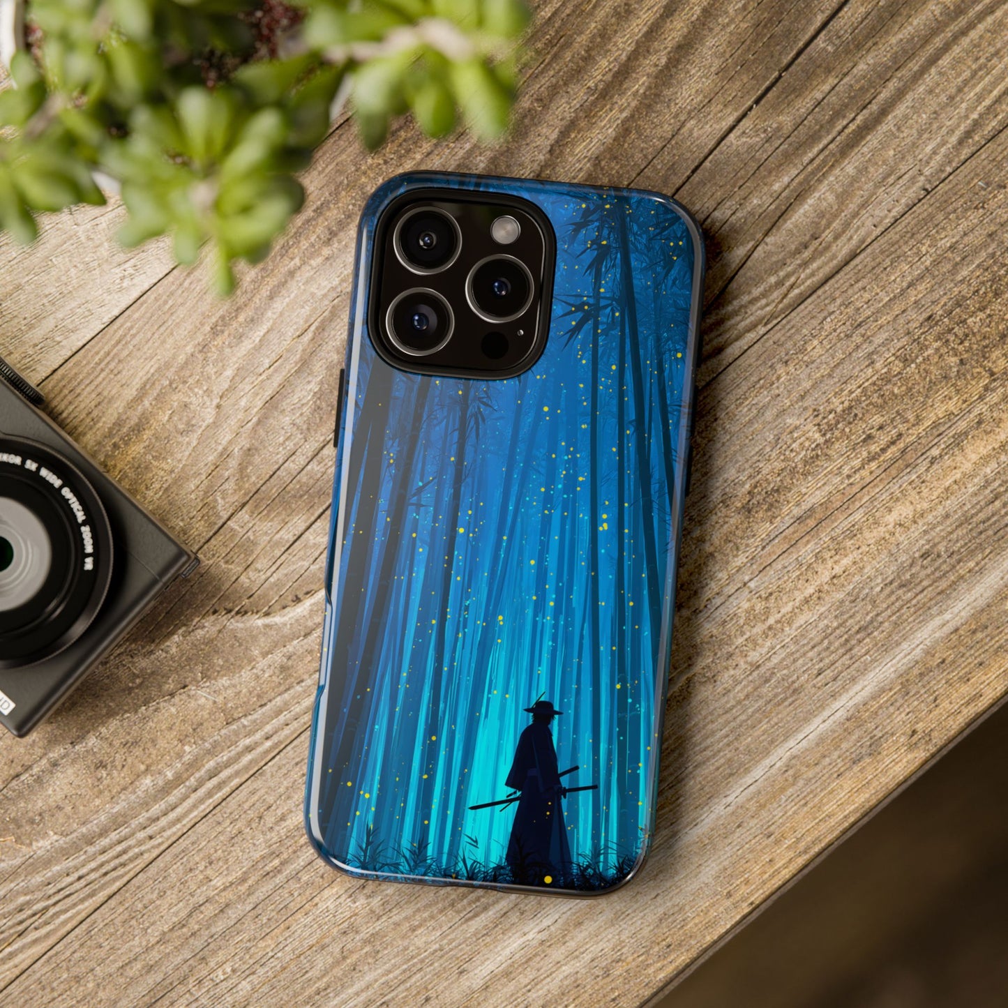 Shadowed Bamboo Sentinel – Tough Glossy iPhone Case