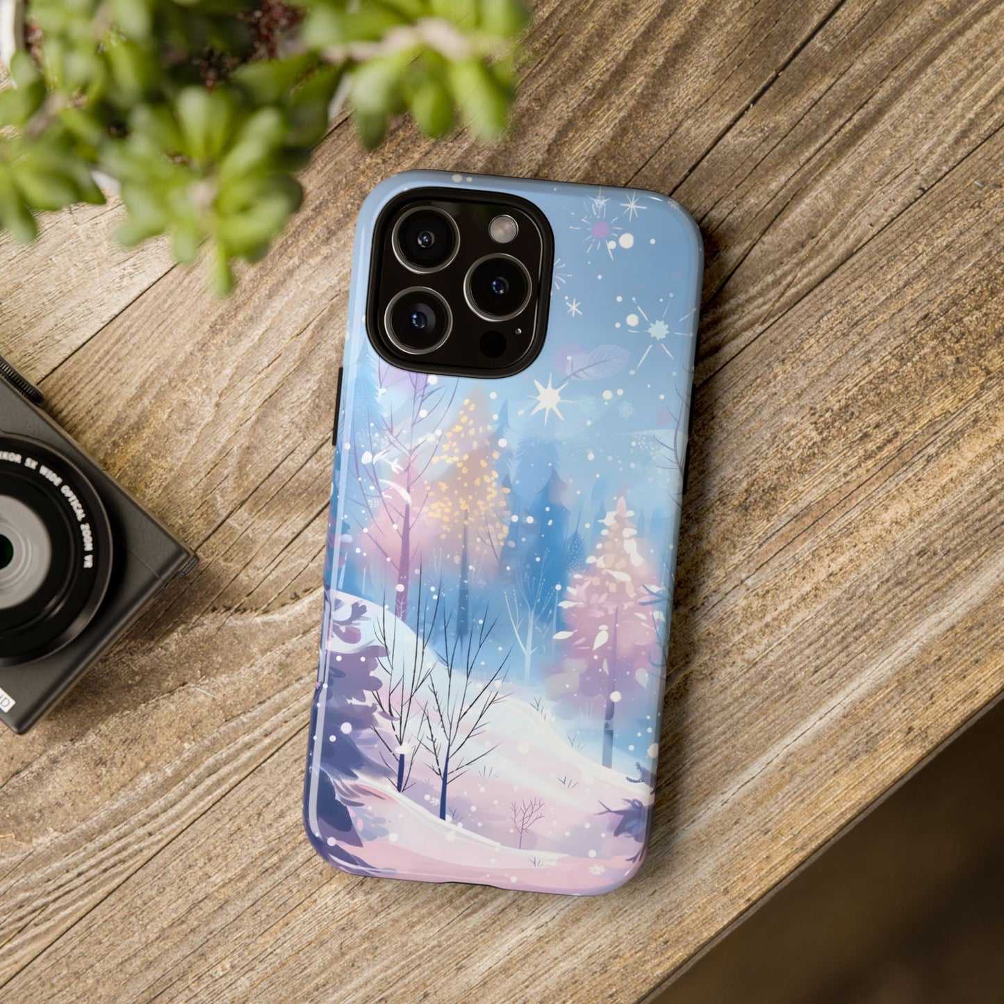 Frosted Winter Forest – Tough Glossy iPhone Case