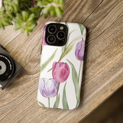 Tulip Serenade – Tough Glossy iPhone Case