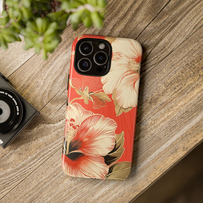 Golden Hibiscus – Tough Glossy iPhone Case