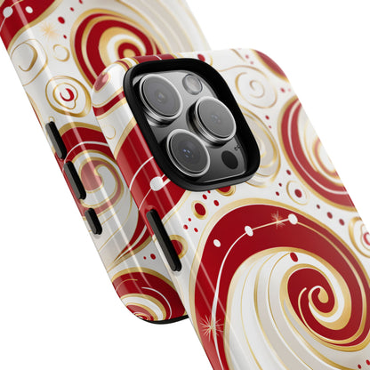 Golden Candy Swirl – Tough Glossy iPhone Case