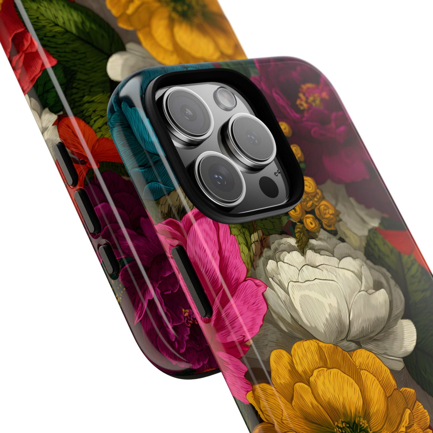 Midnight Bloom – Tough Glossy iPhone Case