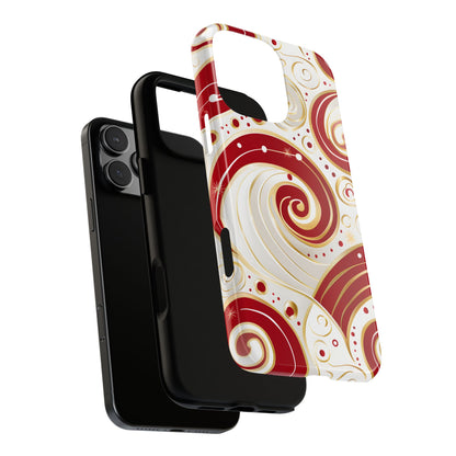 Golden Candy Swirl – Tough Glossy iPhone Case