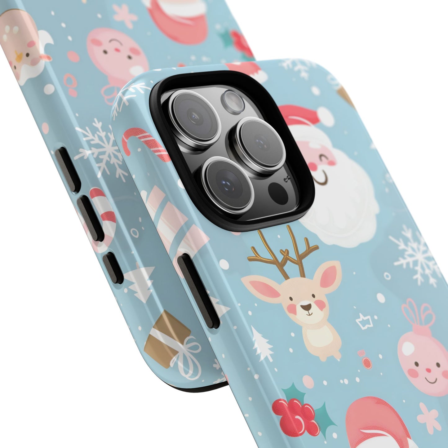 Pastel Santa Joy – Tough Glossy iPhone Case